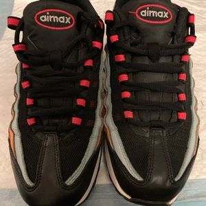 Nike Air Max 95 "GS" Orange/Blue/Red Ocean Cube 905348-031 Size 6Y